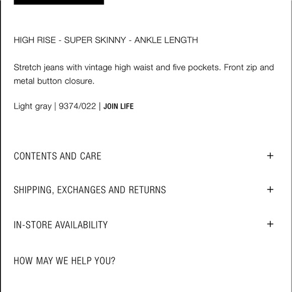 Zara denim vintage wash grey charcoal high rise straight leg ankle jeans - Picture 13 of 13